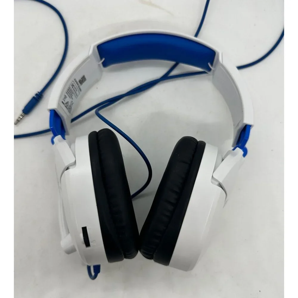 Turtle Beach Recon 70 Wired Gaming Headset 3.5mm Jack White/Blue Over-Ear Noise-